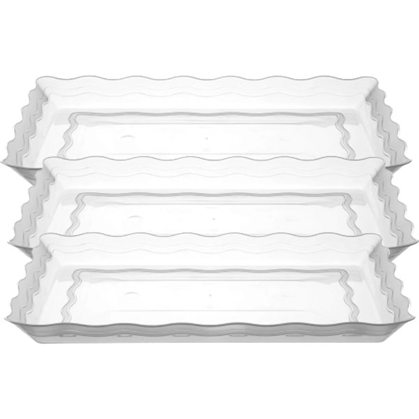 Nicole Fantini Collection Disposable Plastic Serving Tray for 6 Guests